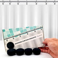 Powerful Anti-Billowing Magnetic Shower Curtain Weights for Splash-Free Bath Experience - 360° Silicone Wrapped - Will Never Rust - Heavy Magnets Prevent Curtain Liners from Blowing | 4 Pairs | Black