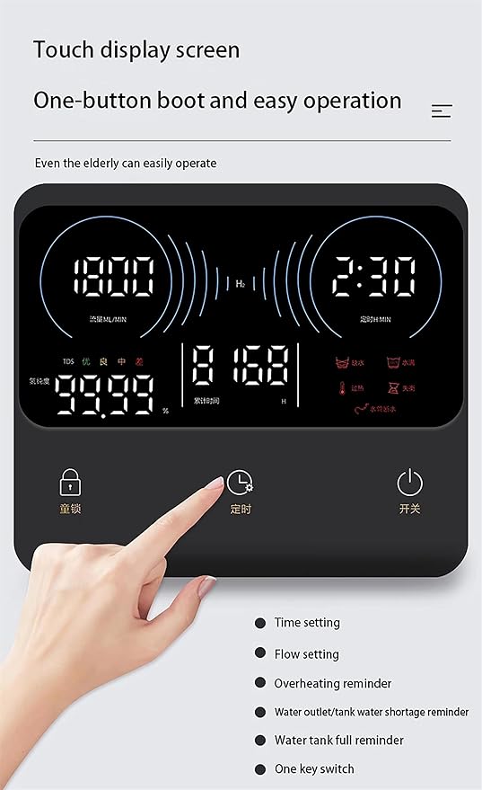 Hydrogen Bath Machine, 99.99% High Purity H2 Bubble Bath Machine, 6000ml/min Hydrogen Water Spa Generator, Up to 2600PPB, for Relieve Fatigue & Enhance Sleep