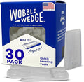 The Original Wobble Wedge Rigid Plastic Shims, Heavy Duty Leveling Wedges for Furniture, Tables, Toilets, Home Improvement & Work Projects, Transparent Plastic Shim, Leveling Feet, MADE IN USA, 30Pack