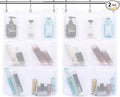 Hanging Mesh Shower Caddy for Bathroom - Quick Drying Portable Shower Organizer with Multiple Pockets for Soap,Shampoo and Cruise Ship Essentials Saving Bathroom Storage,White,2 Pack