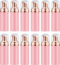2 Oz Empty Foam Pump Bottle (12PCS) Travel Foaming Soap Dispenser for Hand Soap, Lash Shampoo Cleanser (Pink&Rose Gold)