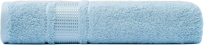 Melissa Linen, Bath Sheet, 100% Turkish Cotton Towel for Bathroom, Absorbent, Quick Dry, Durable and Soft Shower Towel, 35 in x 60 in Large, Spa and Hotel Quality, Ocean Blue