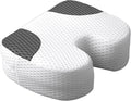 Suzile 1 Pcs Hot Tub Booster Seat Weighted Spa Bathtub Booster Inflatable Cushion Quick Dry Non Slip Bottom Portable Seat with 3D Air Mesh Cover Tub Accessory for Adult Indoor Outdoor (White Grey)