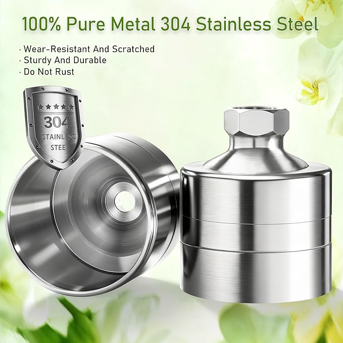 Vitamin C Larger Premium Metal Shower Filter, 304 stainless steel material, Clean Soft Water, Remove 99% Chlorine, Improve Your Skin, Easy to Install, KMF00D (Citrus)