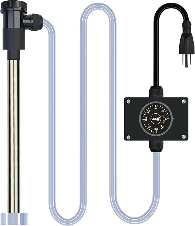 3000W 240V Immersion Water Heater Bathtub & Pool Portable Electric Submersible Water Heater with Temp Control for spa tub, Baptistry, Bathtubs, inflatable pool, above ground pool & Hot Tub