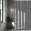 Light Grey Fabric Shower Curtain Liner with 3 Large Magnets, 72 x 72 inch Waterproof Cloth Shower Liner Washable, Neutral Gray Bathroom Shower Curtain for Hotel