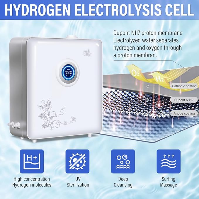Nano Hydrogen Rich Moisturizing Bubble Bath Machine Above 4000ppd Molecular Hydrogen-Rich Water Bath Spa Bath Machine for Skin Health ﻿