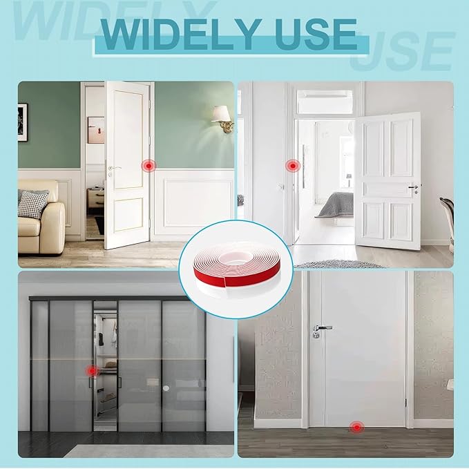 36FT Weather Stripping Door Seal - 2" Silicone Door Draft Seal Tape for Gaps Under Door Weatherstripping Sweep Stopper for Bottom of Shower Door/Sliding Glass Door
