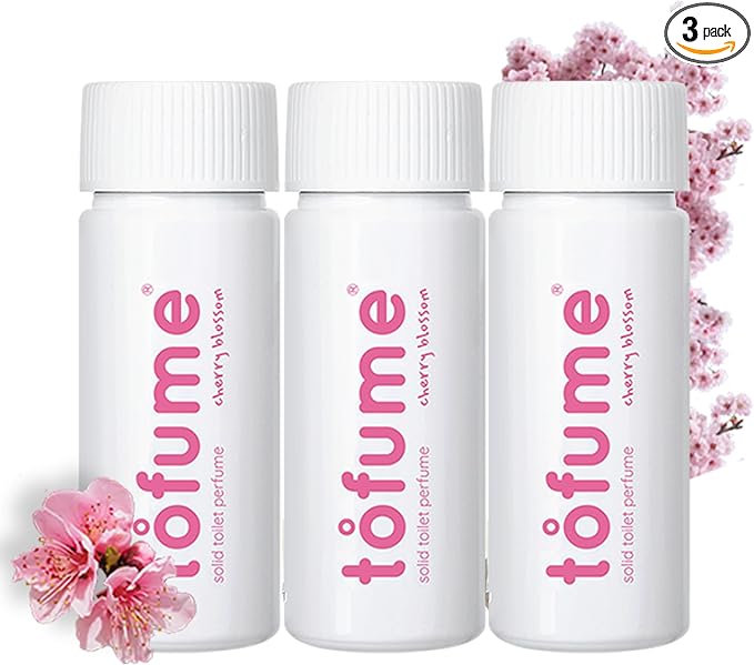 Effervescent Bathroom Air Freshener - Cherry Blossom - Toilet Deodorizer, Bathroom Odor Eliminator, Toilet Freshener, Flushable Air Freshener Toilet Tablets, 90 Count (Pack of 3)
