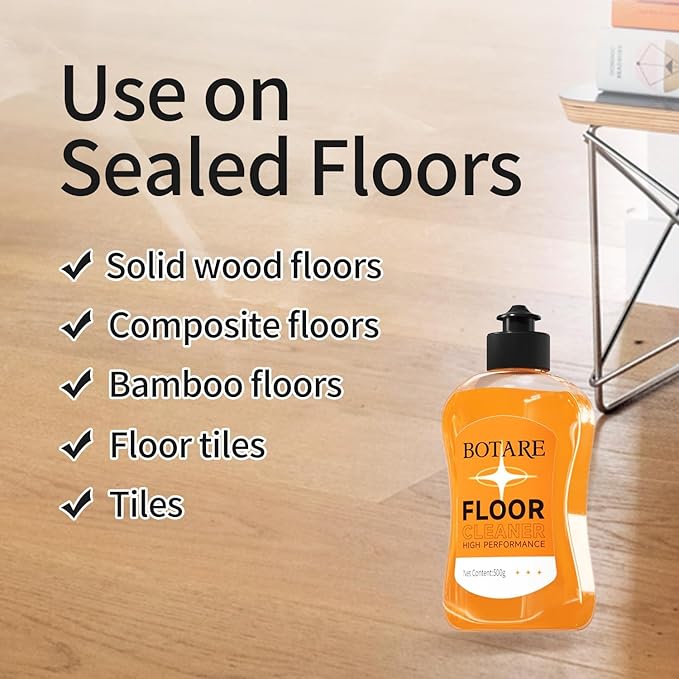 Household Hardwood Floor Cleaner, Acid Free Formula, Floor Solution for Mopping Wood Tile Laminate, Marble, Natural Stones, Porcelain Shower Bathroom, Liquid, 17.6 Fl Oz Each(3 Bottle)