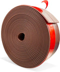 Wide Silicone Weather Stripping, 3 inch (W) x 20 Ft (L) Door Draft Stopper, Silicone Seal Strip for Doors Windows and Shower Glass Gap, Brown