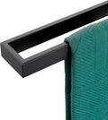 KOKOSIRI Towel Bar Matte Black Bath Towel Holder 16-Inch Kitchen Rack Stainless Steel for Bathroom Hardware Wall Mounted, 1 Pack B4008BK-L16