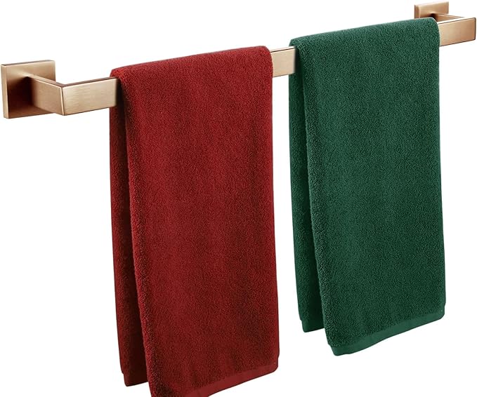 KOKOSIRI 20-Inch Towel Holder for Bathroom Kitchen Towel Bars Wall Mount SUS304 Stainless Steel Towel Rack, Champagne Bronze B4003CPG-L20