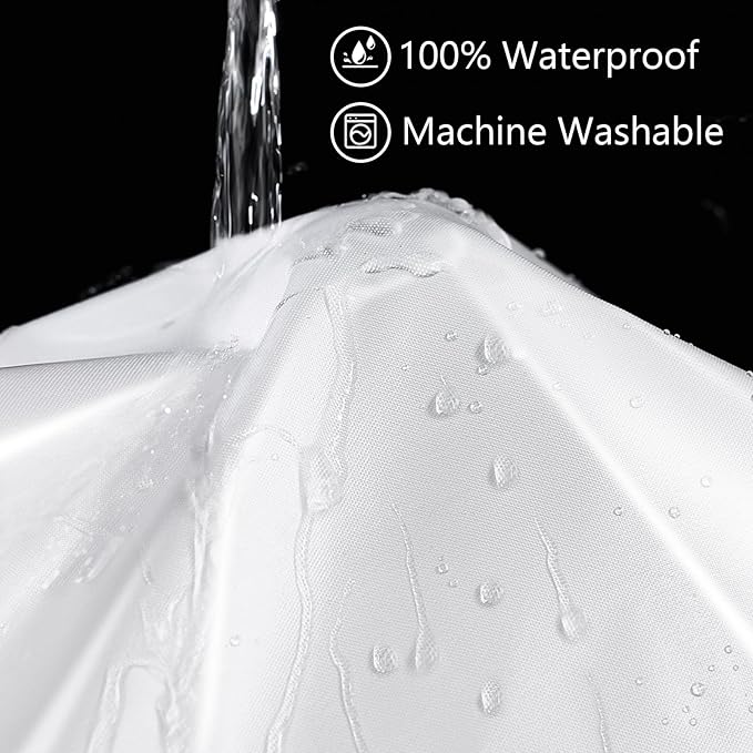 VANZAVANZU Hookless Shower Curtain with Mesh Top and Snap in Waterproof Liner, Waffle Weave, Weighted Magnets Hem, Machine Washable, 72 x 75 Inches – (Gray)