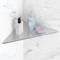 Bathroom Corner Shelf, Recessed 12" Shower Shelf Caddy, SUS304 Stainless Steel Shelf Wall Mount Triangular, No Drilling, Brushed Nickel