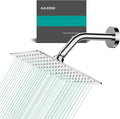 Square Rain Shower Head, High Flow Stainless Steel,Work with any decorative style，All Metal Rainfall Shower Head (Chrome, 8)