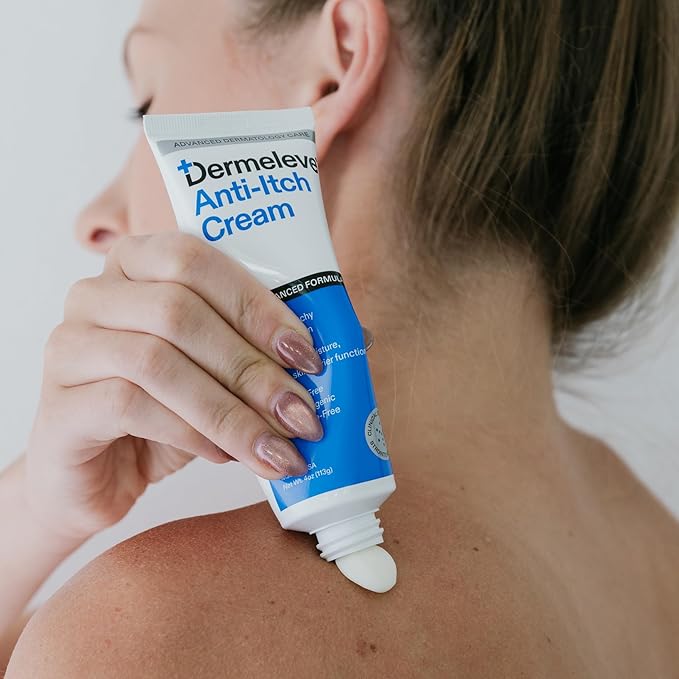 Dermeleve Steroid Free Anti-Itch Cream | Extra Strength for Psoriasis, Seborrheic Dermatitis, Viral Rash, Bug Bites, Allergy, Chronic Hives, Neuropathy (Nerve) | Full Body Itch Relief | 4 oz (2 Pack)