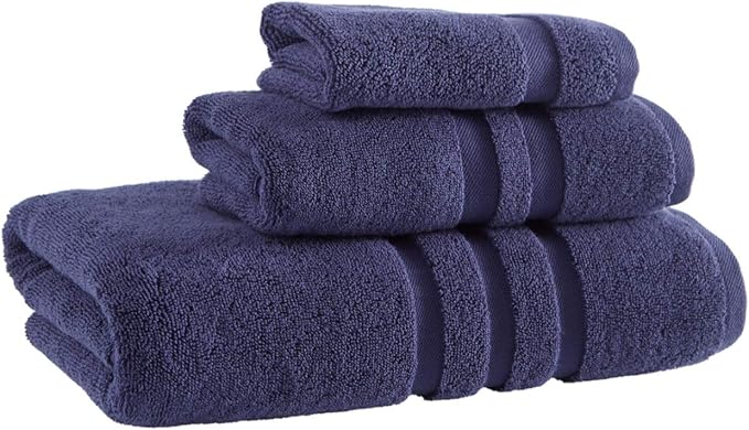 Veteran Textile LLC, Luxury Hotel & Spa, Turkish Cotton, 6 Pieces Towels Set, Max-Softness by Veteran Textile (Navy Blue)
