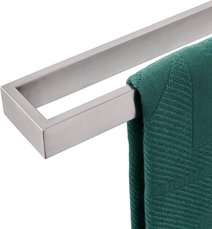 KOKOSIRI Towel Bar Brushed Nickel Bath Towel Hanger Holder 20-Inch Kitchen Rack Stainless Steel for Bathroom Hardware Wall Mount, 1 Pack B4008BR-L20