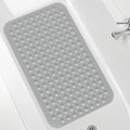 OTHWAY Non Slip Bathtub Mat, 31"x 19" TPE Bath Mat for Tub with Drain Holes and Suction Cups, Anti-Slip Mats for Kids Baby Elderly Bathroom (Dark Grey)