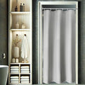 AooHome Stall Size Fabric Shower Curtain, 36 Width by 72 Height Inch Waffle Weave Pattern Bathroom Curtain with Hooks, Weighted Hem, Heavy Duty, Water Repellent, 36x72 Inch, Grey