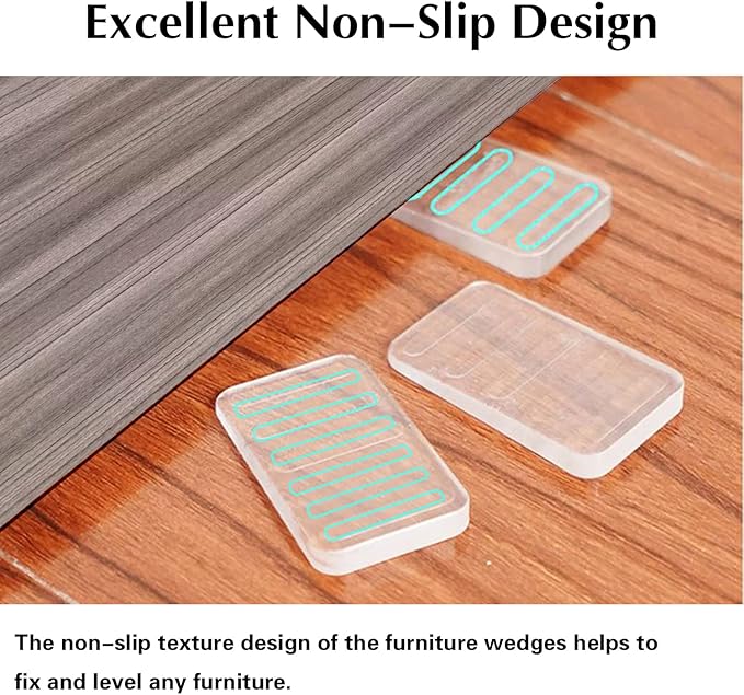 Plastic Shims 8 Pack Table Wedge Clear Toilet Shim, Levelers Adjustable Blocks Furniture Shims Wedges, Hot Tub Restaurant Appliance Shims for Leveling Feet, Trimmable Fix Highest Side 3/8"