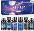 Sleep Essential Oils Set, Natural Essential Oil for Diffusers for Home,6 x 10ml Fragrance Oil Scented Oils, Deep Sleep, Stress Relief, Sweet Dreams, Fresh Breathe,Relaxation Gift for Women and Men