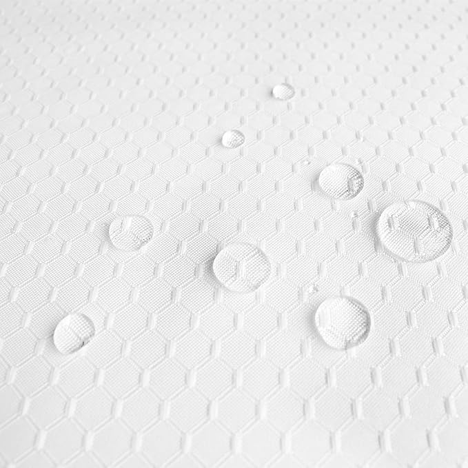 AooHome 72x78 Inch White Shower Curtain, Extra Long Fabric Bathroom Curtain Waffle Weave Design with Hooks, Weighted Hem, Heavy Duty, Water Repellent, 72 Width by 78 Height Inch