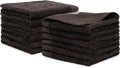100% Cotton Washcloths Set 13” x 13” | Chocolate Towels | Set of 12 Ultra Soft and Highly Absorbent Washcloths Sets for Bathroom, Gym, Spa | Machine Washable Face Towel