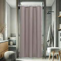 AooHome Stall Size 36x72 Inch Shower Curtain Liner, Half Size Solid Shower Curtain with Hooks, Weighted Hem, Waterproof, Chocolate