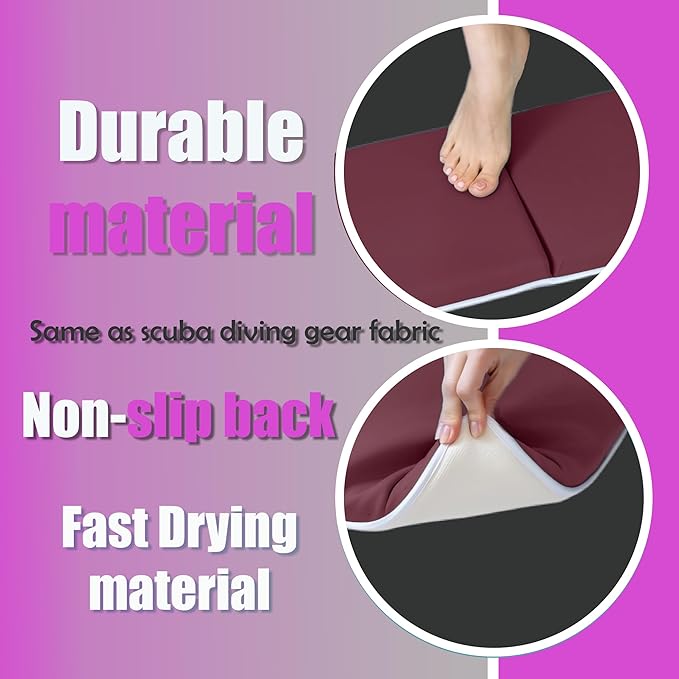 Supa Ant Baby Bath Kneeler and Elbow Rest Pad –Mom’s Choice Award Winner –US-Designed Extra Thick Bathtub Kneeling Pad with 8 Suction Cups, 5-Pocket Organizer, Non-Slip, Cushioned, Durable (Bordeaux)