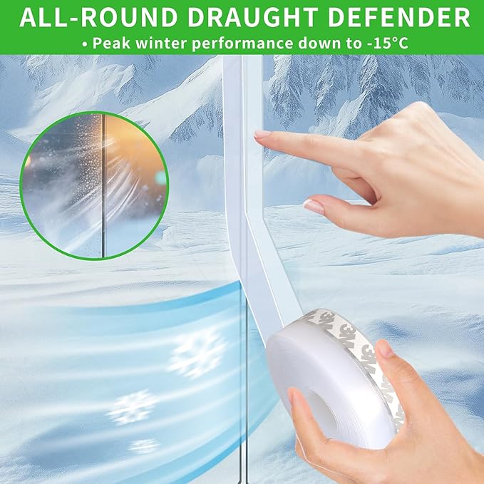 Weather Stripping Silicone Seal Strip, Weather Stripping Door Bottom Seal Strip - House and Glass Shower Doors Silicone Sealing for Door and Windows Gaps of Collision and Side, (Transparent) 25MM…