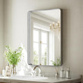 VooBang Bathroom Mirror 20x30 inch, Silver Gorgeous Deep Frame Wall Mirror, Modern Round Corner Bathroom Vanity Mirror for Bedroom, Living Room, Hanging or Leaning Horizontal or Vertical, Silver