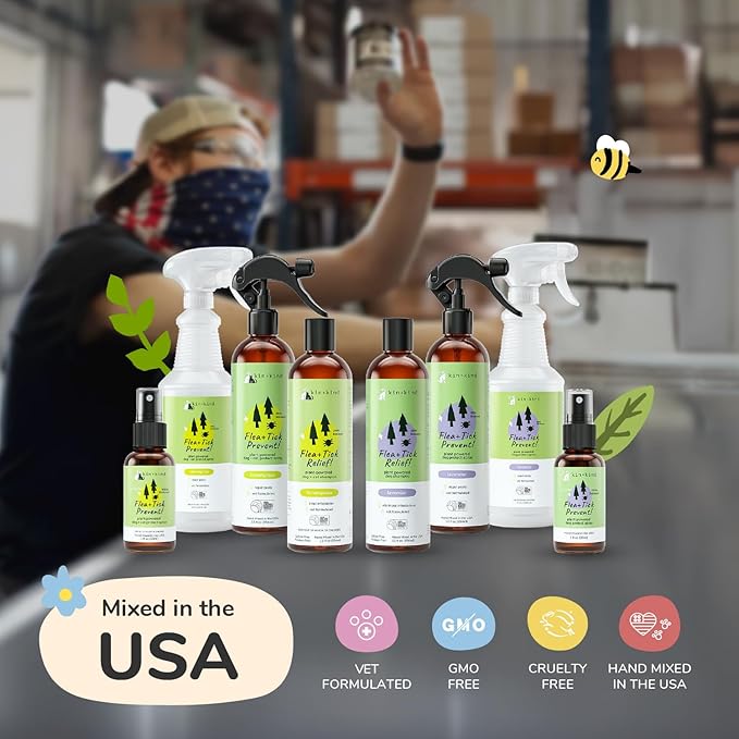 kin+kind Flea and Tick Shampoo for Dogs & Cats Vet Formulated - Plant Powered, Safe and Effective Dog and Cat Shampoo - Lemongrass Scent - Prevent Fleas and Ticks - Made in USA 12 fl oz
