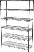 Shelving Inc. 24" d x 30" w x 96" h Chrome Wire Shelving with 6 Tier Shelves, Weight Capacity 800lbs Per Shelf