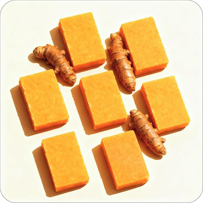Glo Melanin Organic Turmeric Soap for Dark Spots, Soap for Face, All Natural Face Wash