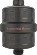 HammerHead Showers® Solid Metal Shower Head Filter – KDF 55 Shower Filter, High Pressure Universal Shower Filters to Remove Toxic Chemicals – Removes Chlorine and Heavy Metals – Oil Rubbed Bronze