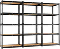 LEVELEVE 5-Tier Storage Shelving Unit, 2020 lbs Capacity, Heavy Duty Adjustable Metal Utility Shelf, 35" L x 16" W x 73" H for Garage, Kitchen, Pantry, Basement, Bathroom, Laundry, 3 Pack