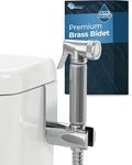 HammerHead Showers Solid Metal Handheld Bidet Sprayer for Toilet, Handheld Bidet Attachment with 59-Inch Hose and Leak-Proof T-Valve, Jet Spray for Toilet, Muslim Shower, Chrome