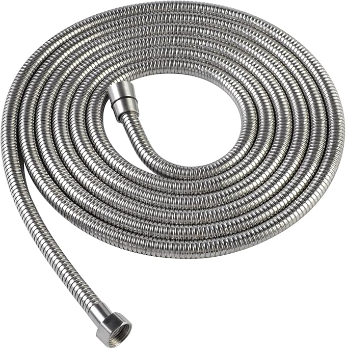 PHASAT Shower Hose,157 Inches Extra Long Shower Hose Replacement,304 Stainless Steel Shower Head Hose Extension Brushed Nickel,A3107N-4.0