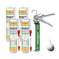 VGS66 Beauty Silicone Sealant for Trim & Baseboards - Flexible Interior Gap Filler for Crown Molding, Door Frames & Woodwork - Easy Water Clean-Up, Paint-Ready in 30 Mins, White