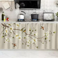 SK Studio Short Curtains for Kitchen, Cabinet Shelf Dust-Proof Blackout Tier Cafe Curtain Under Sink Skirt for Bathroom Laundry Room Style 12, 31.5" W x 27.6" H