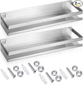 Lallisa 2 Pieces Stainless Steel Shelf Bathroom Shower Floating Shelves Wall Mounted Shower Caddy Basket Shelf Storage Organizer Shelves for Bathroom, Kitchen, Living Room (Silver,11.81 Inch/ 30 cm)