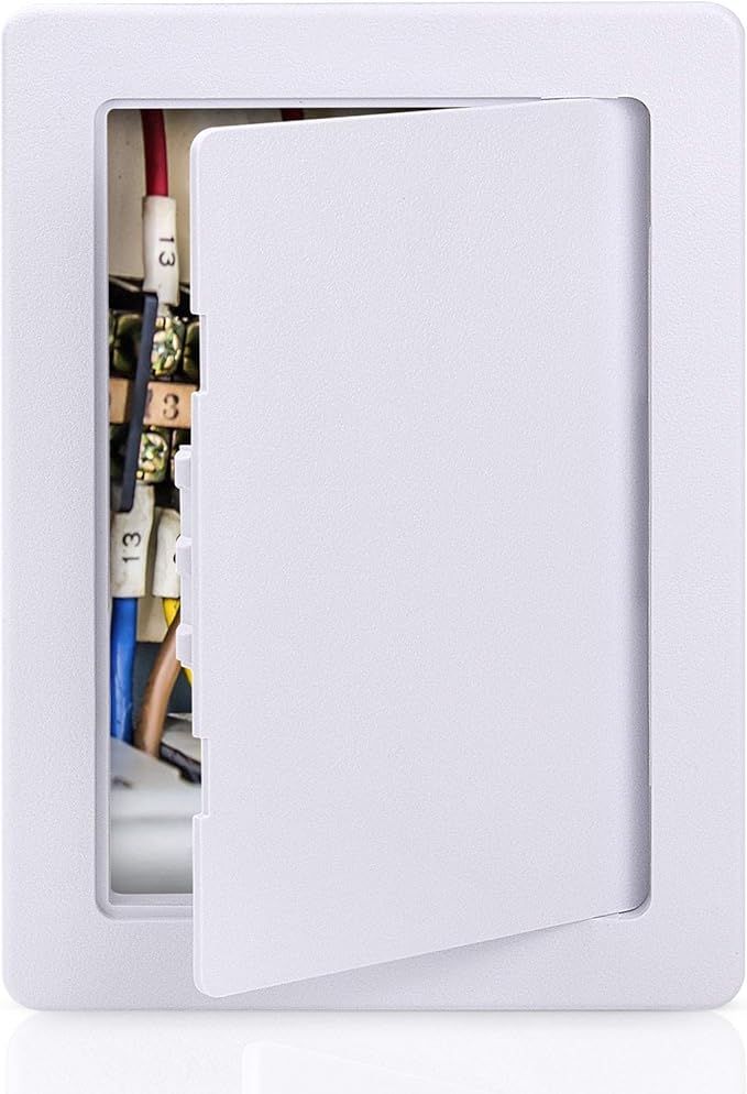 Plumbing Access Panel for Drywall 6 x 9 Inch Plastic Access Door Removable Wall Access Panel Ceiling Reinforced Hinged Durable White