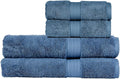 Christy Renaissance 4 Piece Blue Towel Set | 100% Egyptian Cotton | Luxury Bathroom Towels | Soft and Super Absorbent | 675 GSM | 2 Bath Sheet 2 Hand | Denim