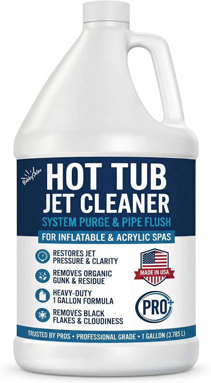 Hot Tub Jet Cleaner & Spa Line Flush – Deep Plumbing & Pipe Purge – Hot Tub System Flush Cleaner for Jets, Lines & Tubes – Designed to Remove Sludge, Grime & Yuck – Made in USA – 1 Gallon