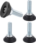 uxcell 3/8"-16 Thread Furniture Feet Levelers, 4Pcs 22mm l Adjustable Furniture Feet Screw in Threaded Leveling Leg Screw on Chair Foot Glides Leveling for Table Chair Cabinet Black