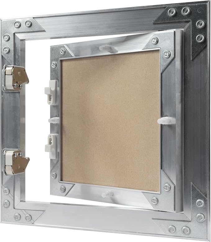 8" x 8" Inch Aluminum Drywall Access Panel - Service Shaft Door - Plumbing, Electricity, Heating, Alarm Wall Inspection hatch for Drywall - Bathroom Service Access Hole Cover