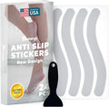 Anti-Slip Shower Stickers - Help Reduce Slipping in Bathtub & Shower, Gray Non-Slip Bath Strips, Strong Adhesive Bathtub Appliques Suitable for Homes with Kids, Adults & Seniors - 24 Pcs - Homergy