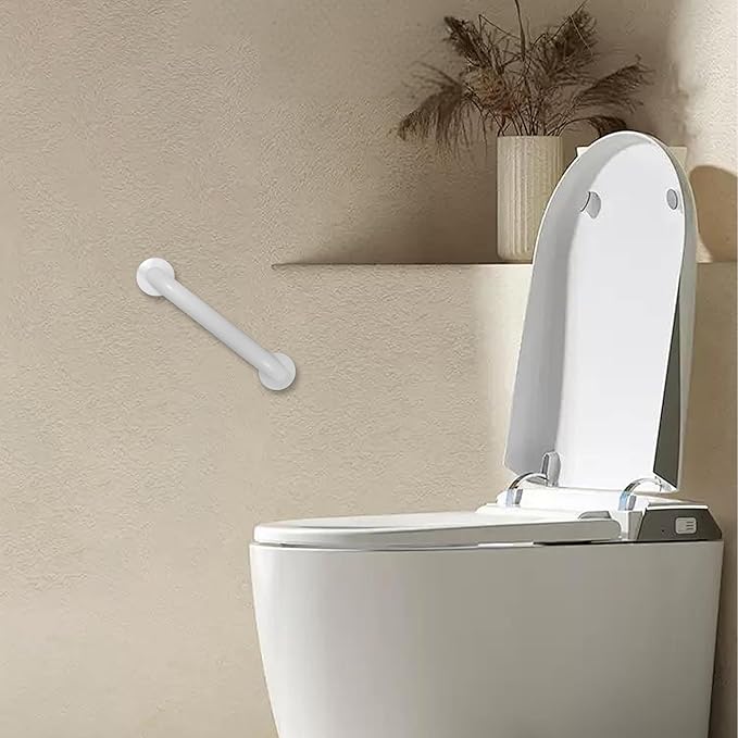 Shower Grab Bar, 2 Pack 24 Inch White Bathroom Safety Bar, 1.25" Diameter 304 Stainless Steel Grab Bars for Bathtubs and Showers, Handicap Shower Grab Bar for Seniors Elderly